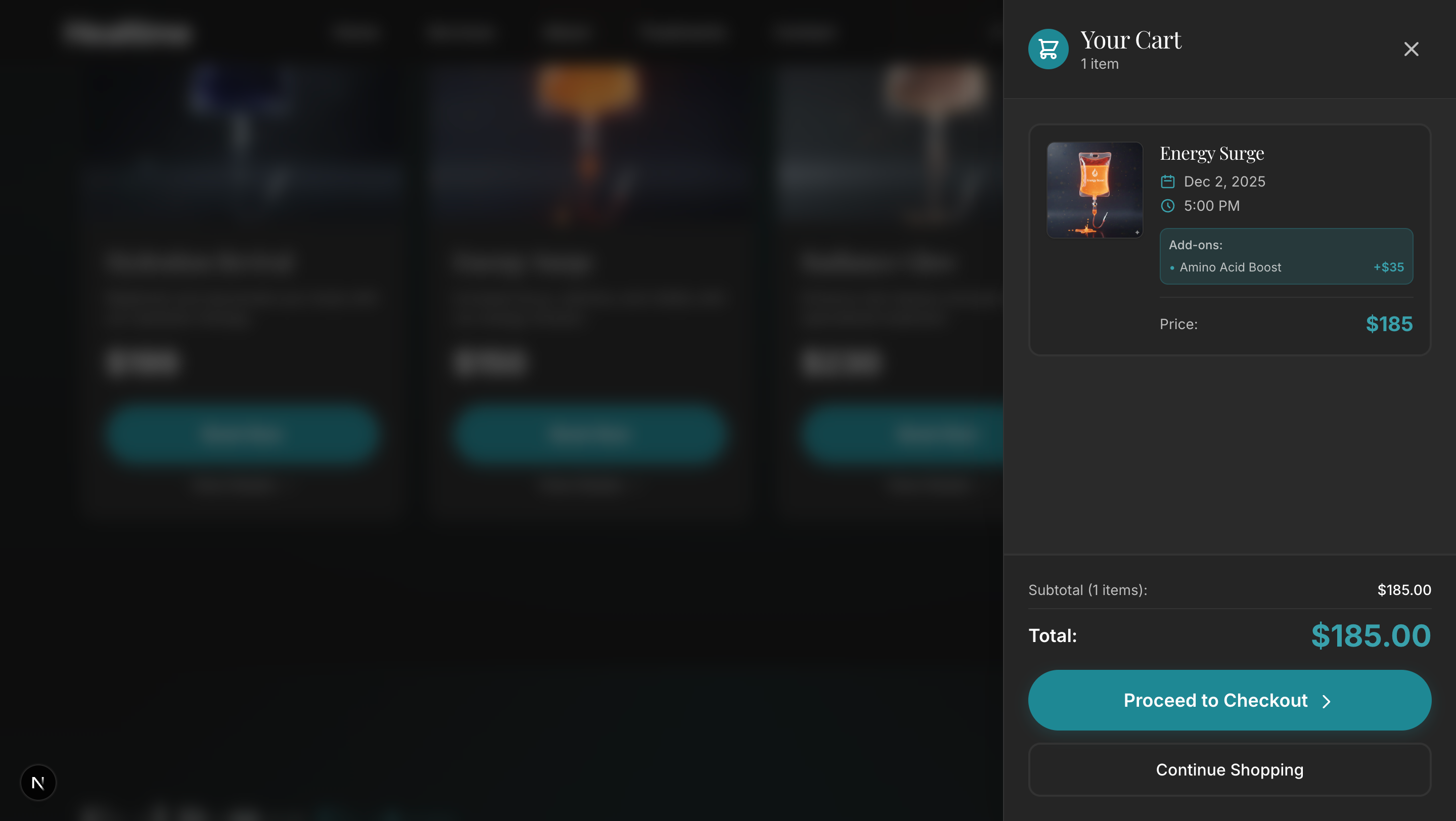 Booking Step 3 – Add to Cart