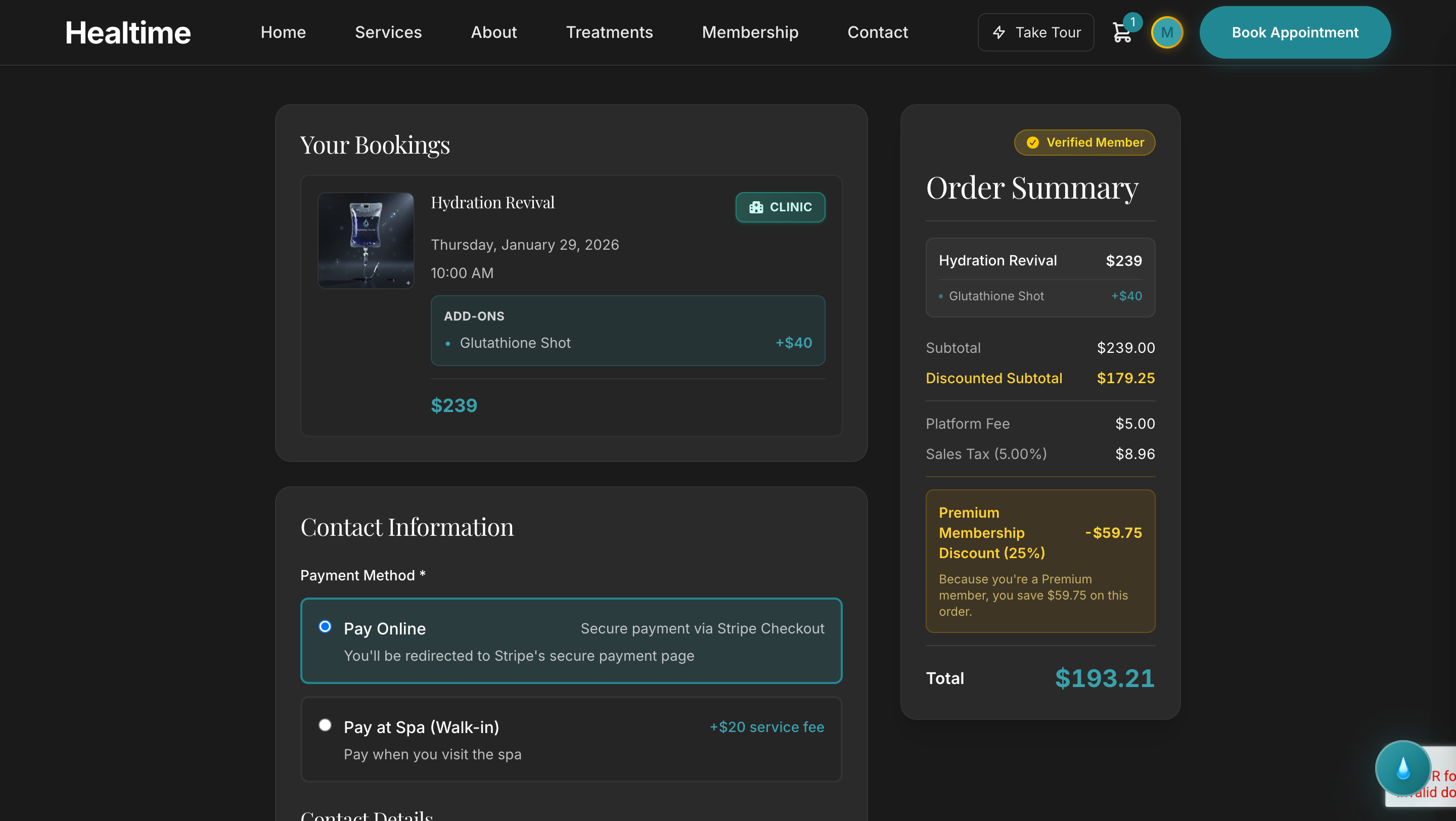 Membership – Checkout Summary